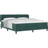 Box Spring Krevet s Madracem Tamno Zelena 180x200 cm Baršun | shoptok.hr