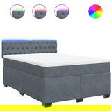 Maison Chic Box spring postelja - Vzmetna postelja z vzmetnico temno siva 160x200 cm žamet SL4853, (21902943) | Shoptok.si