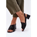 Maciejka Leather Women's Sandals On A Block | ePonuda.com