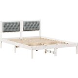  Konstrukcija postelje Svetlo siva 150 x 200 cm blago, (5000084243) | Shoptok.si