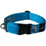 Rogz special agent klasična ogrlica za pse paw, 40mm, xxl, tirkizna Cene