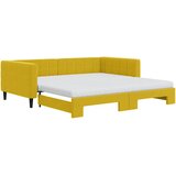  Dnevni krevet na razvlačenje s madracima žuti 100x200 cm baršun | shoptok.hr
