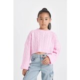 Defacto girl's Crop Crew Neck Sweater Cene