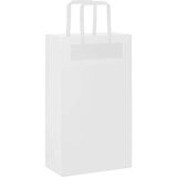 vidaXL Papirnate vrečke 50 kosov z ročaji bela 21x11x36 cm | Shoptok.si