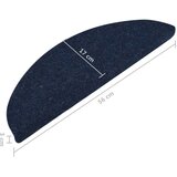  Samoljepljivi otirači za stepenice 15 kom 56x17x3 cm plavi | shoptok.hr