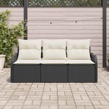  Sjedeća garnitura za vrt s pohranom 3 pcs Crna Poli ratan | shoptok.hr