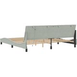  Okvir kreveta s LED-om bez madraca Hanko svijetlosivi 200x200cm baršunasti | shoptok.hr