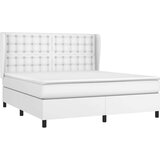  Krevet s oprugama i madracem bijeli 160x200 cm od umjetne kože | shoptok.hr