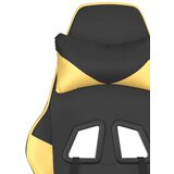  Gaming stol z oporo za noge črno in zlato umetno usnje, (20699103) | Shoptok.si