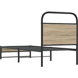  Okvir kreveta bez madraca dimljena boja hrasta 75x190 cm drveni | shoptok.hr