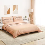 vidaXL Set posteljine za poplun ružičasti 200x200 cm pamučni
