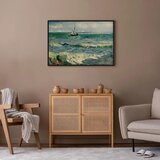  Slika - Vincent van Gogh – Seascape at Saintes-Maries 60x40 U crnom drvenom okviru | shoptok.hr
