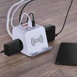  Produžni kabl kocka sa bežičnim QI punjenjem 2Z +2xUSB-A+1xUSB-C 2m bela | Eponuda.com