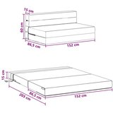 SK Zložljiv kavč postelja Črna 152 x 86,5 x 60 cm Blago, (5000300750) | Shoptok.si