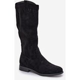 S. BARSKI Knee Boots With Perforated Shaft On Flat Heel S.Barski | Shoptok.si