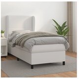 Krevet s oprugama i madracem bijeli 90 x 190 cm od umjetne kože | shoptok.hr