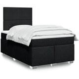 vidaXL Box spring postelja z vzmetnico črna 120x190 cm blago | Shoptok.si