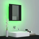 vidaXL LED kupaonski ormarić s ogledalom crni 40 x 12 x 45 cm | shoptok.hr