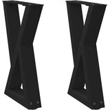 vidaXL noge kavne mize 2 kosa črne 28x(42-43,3) cm jeklo | Shoptok.si
