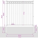 Element Ograde ASSEN Siva 170 x 170 cm Čelik | Eponuda.ba