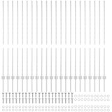  Stup za ogradu 22 pcs Srebrno 180 cm Čelik | shoptok.hr