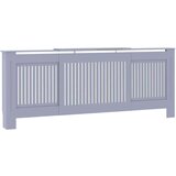 vidaXL Pokrov radiatorja 2 pcs Siva 205x20.5x81.5cm Konstruiran les | Shoptok.si