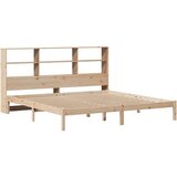 vidaXL Krevet s regalom za knjige bez madraca 180x200 cm od borovine | shoptok.hr