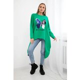 Kesi Oversize print blouse light green | shoptok.hr