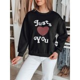 DStreet Bluza damska oversize z nadrukiem JUST LOVE YOU czarna | shoptok.hr