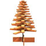 vidaXL Lesena dekorativna novoletna jelka rjava 80 cm trdna borovina | Shoptok.si