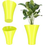 KADAX cvetlični lonec, cvetlični lonec, pokrov za rastline, stojalo za rože, plastika, rumena, 16,5 cm, (5000353229) Slike