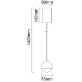 Open design OR85099 - led luster na sajli bolicina LED/5W/230V zlatna | Eponuda.com