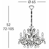  Kolarz 3234.85.3.KoT- Kristalni luster na lancu CARMEN 5xE14/60W/230V 24K pozlata | Eponuda.com