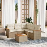 vidaXL 6-dijelni set vrtnih sofa s jastucima bež od poliratana | shoptok.hr
