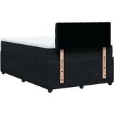 vidaXL Box spring postelja z vzmetnico črna 120x200 cm žamet | Shoptok.si