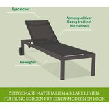 Gardenson Ležalnik Rimini, Siva | Shoptok.si