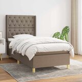  Krevet s oprugama i madracem smeđesivi 80x200 cm od tkanine | shoptok.hr