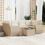 vidaXL 7-dijelni set vrtnih sofa od poliratana s jastucima bež | shoptok.hr