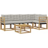  Set vanjskih sofa 6 kom. Bijela i svjetlosiva | shoptok.hr