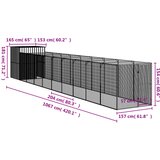  za pse s igralištem svjetlosiva 165x1067x181 cm čelična | Eponuda.ba