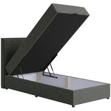 MID.YOU POSTELJA Z VZMETNICO 100 cm x 200 cm , tekstil, leseni material antracit | Shoptok.si