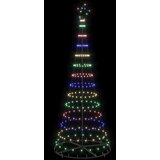 vidaXL LED božično drevesce večbarvno 138.5 x 138.5 x 399 cm Kovina | Shoptok.si