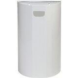 Probbax Stenski koš za odpadke, polkrožen, jeklo, bele barve, 40 l, VxŠ 660 x 400 mm | Shoptok.si