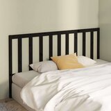  Uzglavlje za krevet crno 206 x 4 x 100 cm od masivne borovine | shoptok.hr