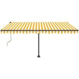  Automatska tenda sa senzorom LED 400x350 cm žuto-bijela | shoptok.hr