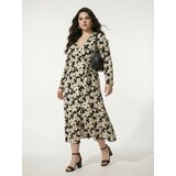 Sinsay Viskoza midi preklopna haljina u leopard uzorku | shoptok.hr