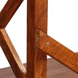 Polica za knjige od masivnog drva bagrema s obradom od šišama 60x30x160 cm | shoptok.hr