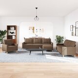  4-dijelni kauč s tabureom za noge, smeđa tkanina | shoptok.hr