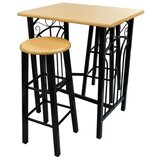  Blagovaonski set za doručak/večeru od sandalovine s crnim čelikom | shoptok.hr