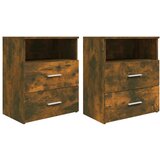 The Living Store Nočna omarica 2 kosa dimljeni hrast 50x32x60 cm - Nočna Omarica, (21420975) Cene